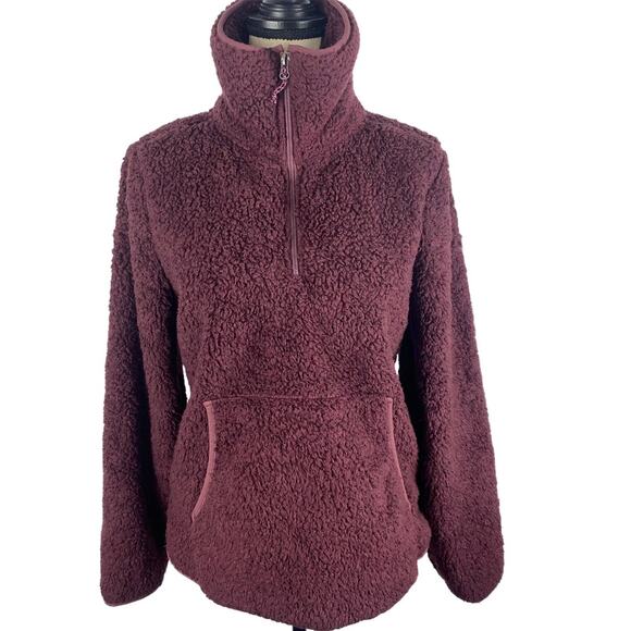 Liv Outdoor Wiley Sherpa Fleece Pullover Magenta Purple Womens Small Pocket - Picture 14 of 14